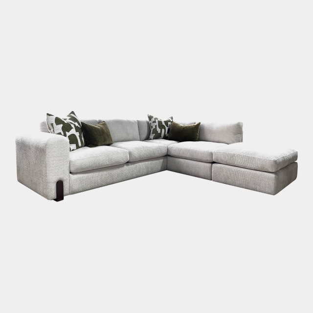 3 Seat RHF Corner Group With Loafer Stool In Fabric - Maya
