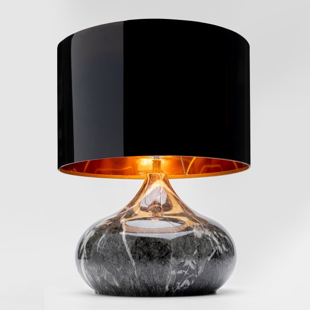 Black Marble Table Lamp - Ezra