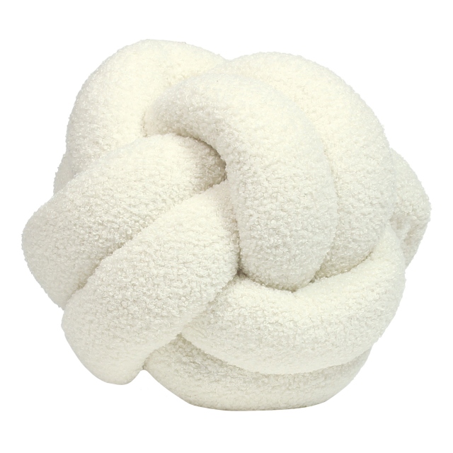 Round Cushion Cream - Boucle Knot