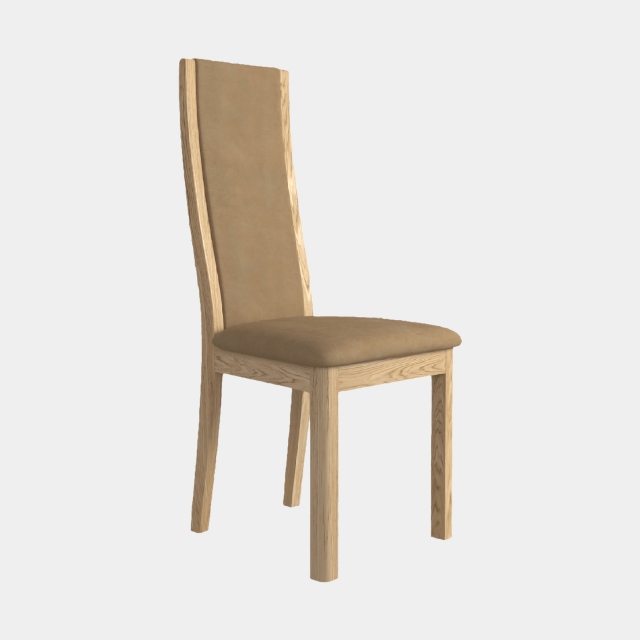 High Back Dining Chair Taupe PU - Arden