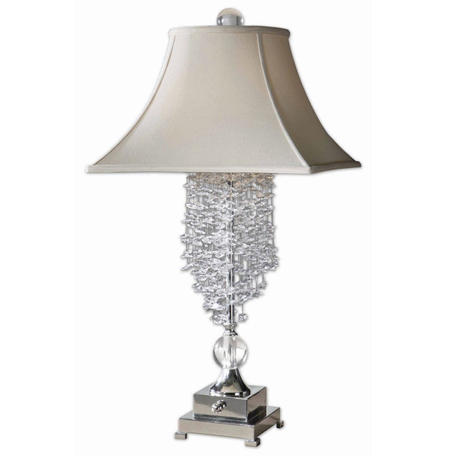 Silver Diamond Table Lamp - Francesca