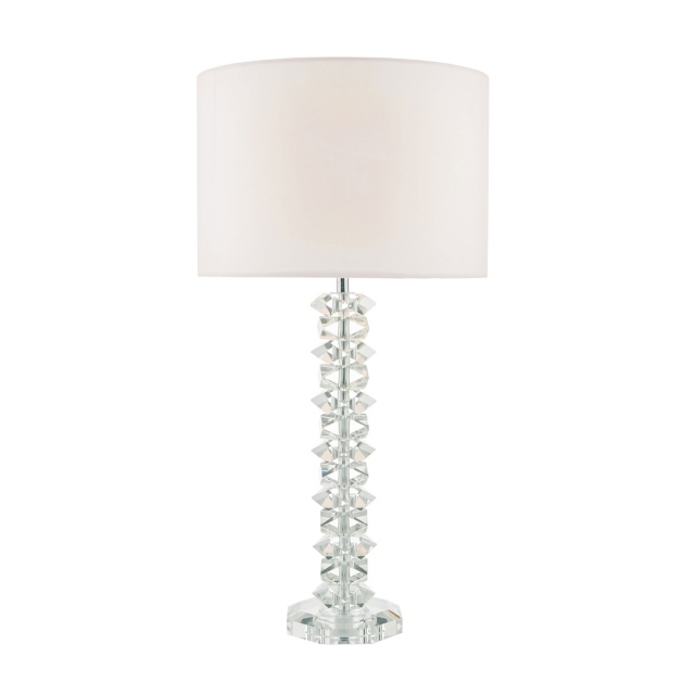 Cream Crystal Table Lamp - Leone
