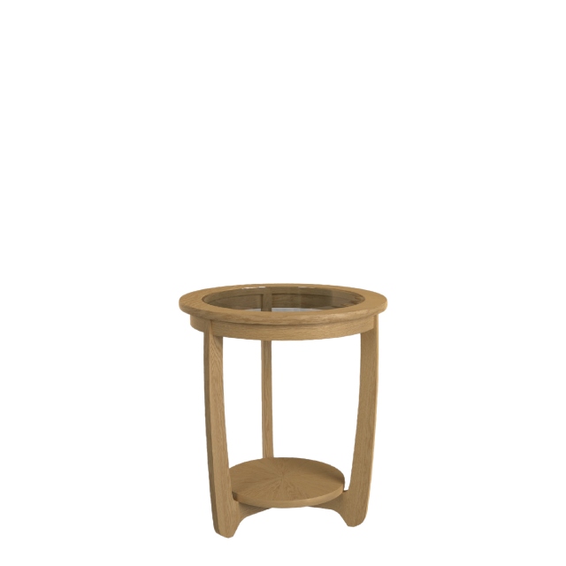 Lamp Table With Glass Top - Contour