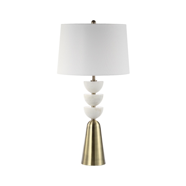 White Marble Table Lamp - Leecie