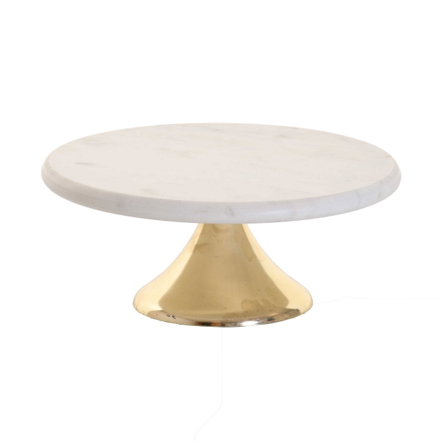 Large Cake Stand - Marble & Gold