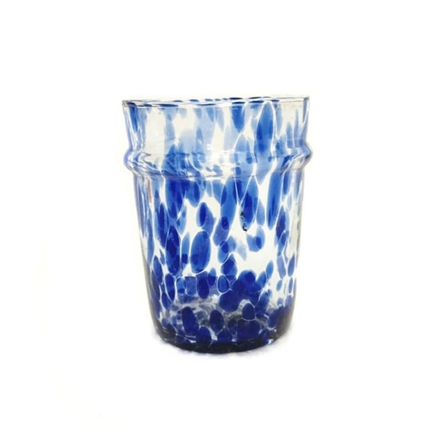 Blue Speckled Glass Tumbler - Confetti
