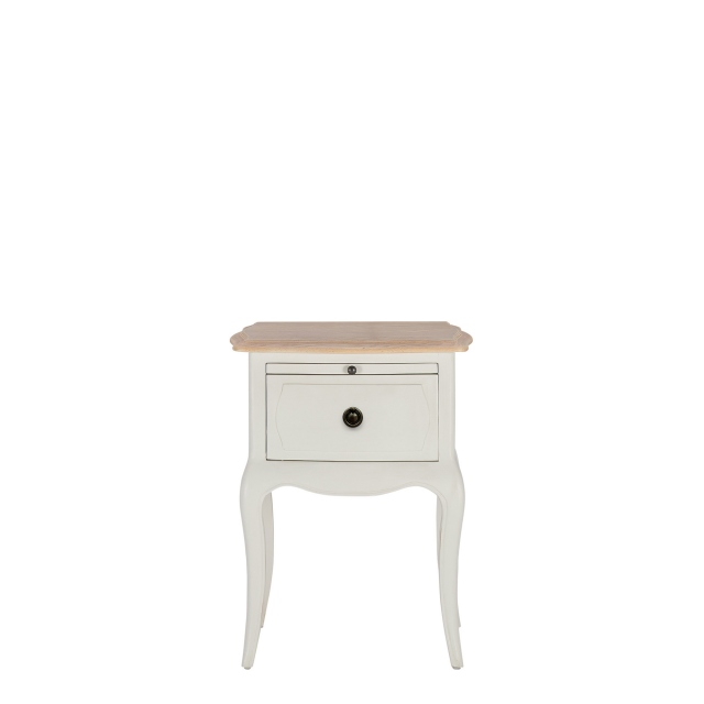 1 Drawer Bedside In White Paint Finish - Genevieve