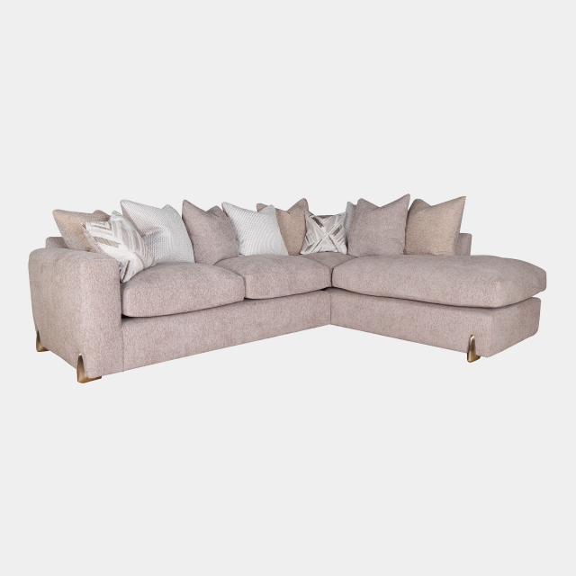 RHF Pillow Back Corner Sofa In Fabric - Caprice