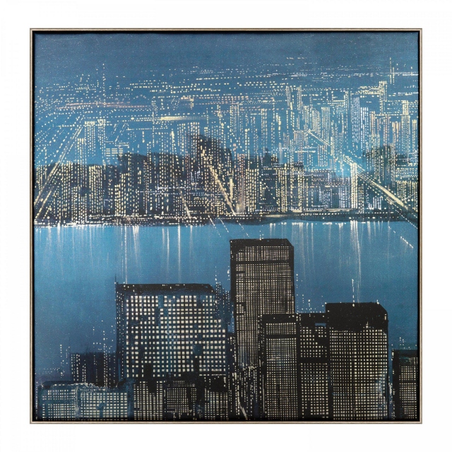 Framed Canvas By Robert Lachapelle - Night Life