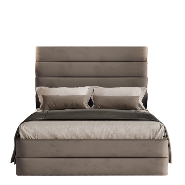 150cm (King) End Lift Ottoman Bed Frame In Malta Putty - Charlotte