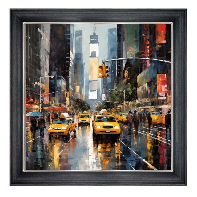 Framed Print - Rain In NYC