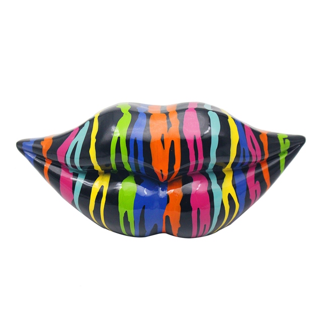 Katy Lips Rainbow - Drip Art