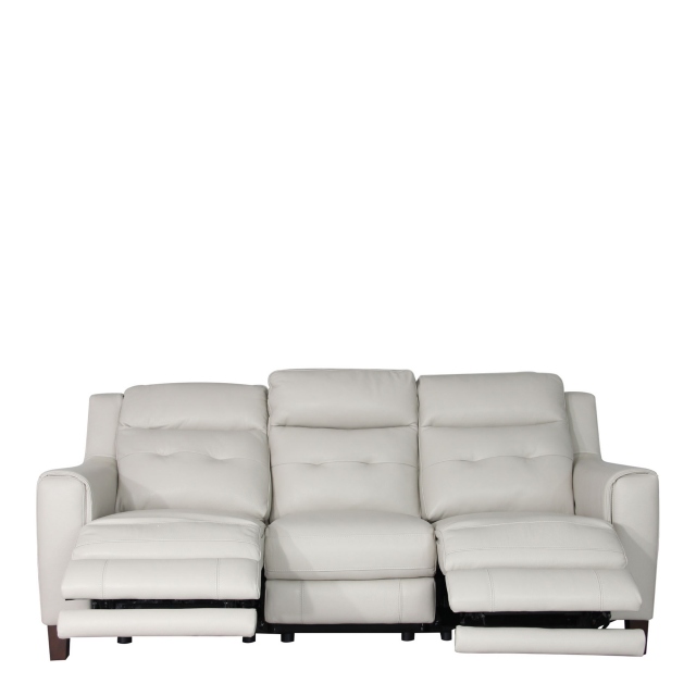 3 Seat 2 Power Recliner Sofa In Leather - Caserta