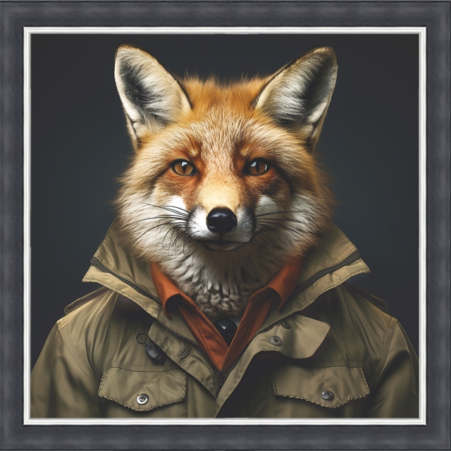 Framed Print - Hunting Fox