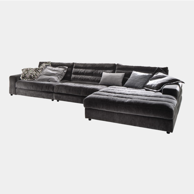 Large Sofa With RHF Chaise In Fabric - Plaza