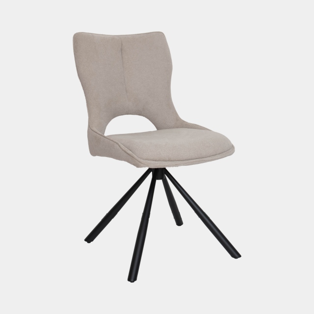 Swivel Dining Chair In Fabric - Carlo