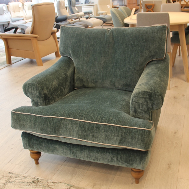 Pillow Back Chair In Fabric - Item as Pictured - Cumbria