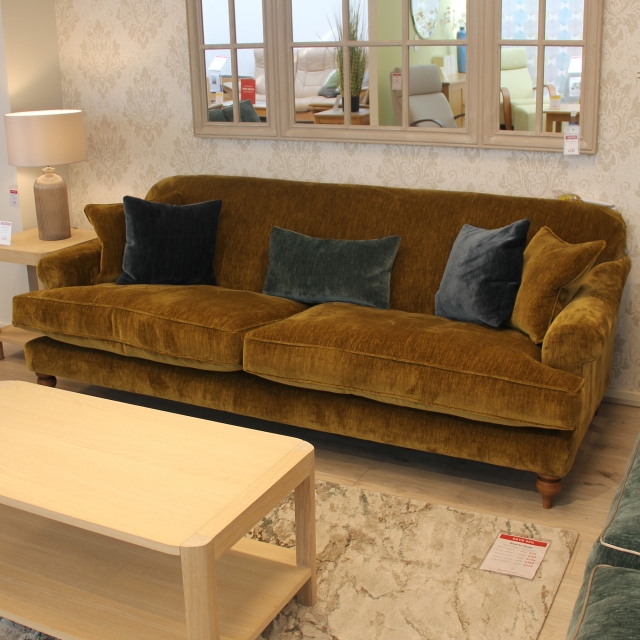 4 Seat Pillow Back Sofa In Fabric - Item as Pictured - Cumbria