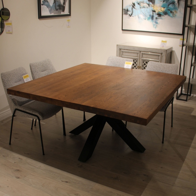 150cm Square Dining Table In Solid Oak - Item as Pictured - Santana