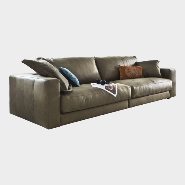 Large 3 Seat Sofa In Leather - Domino