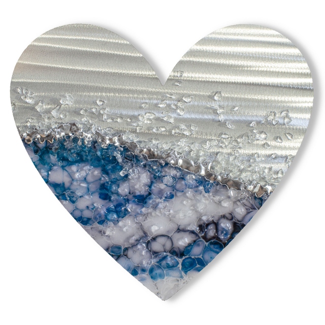 Blue Liquid Art - Heart Profile
