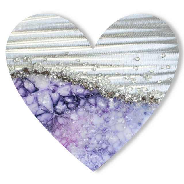 Purple Liquid Art - Heart Profile