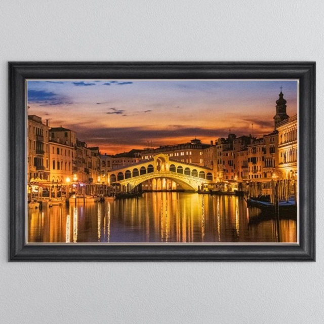 Framed Print - Sunset on Rialto Bridge