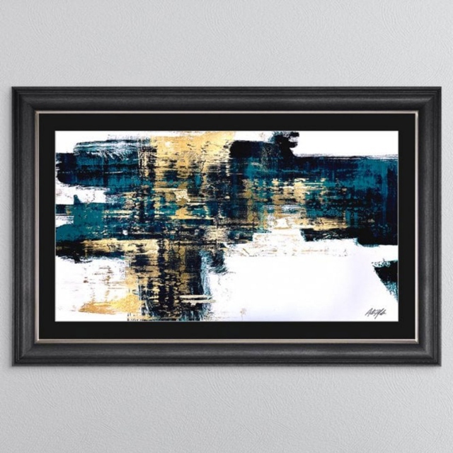 Framed Print - Lyon Teal Abstrast