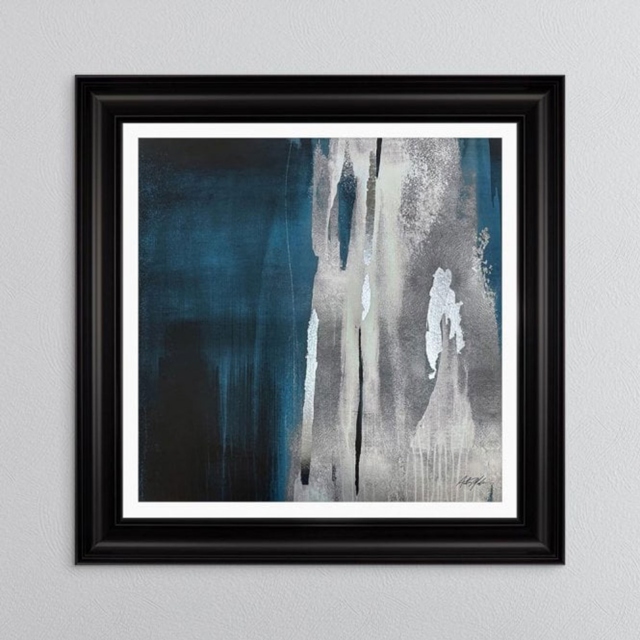 Framed Print - Artic 1 Teal Abstract