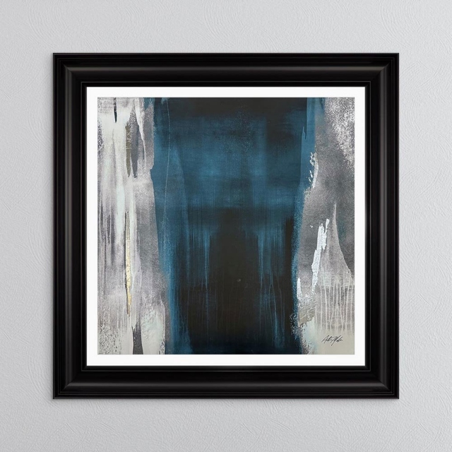 Framed Print - Artic 2 Teal Abstract