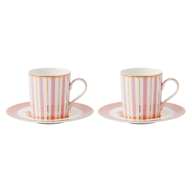 Teas's & C's Regency Pink Demi Cup & Saucer Set of 2 - Maxwell & Williams