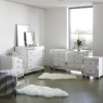 3 Drawer Bedside Cabinet White Clear & Mirror Finish - Madison