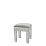 Stool In Clear White & Mirror Finish - Madison