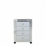 4 Drawer Cabinet In Clear White & Mirror Finish - Madison