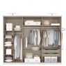 88cm Divider With 3 Shelves & Hanging Rail - Ascot