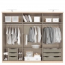 88cm Divider With 3 Shelves & Hanging Rail - Ascot