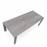 160cm Extending Dining Table In P1C Cement Grey Ceramic - Calligaris Omnia