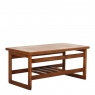 Small Coffee Table Amber/White Tile Top In Medium Oak Finish - Arcadia