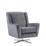 Swivel Accent Chair In Fabric - Elan