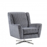 Swivel Accent Chair In Fabric - Morgan