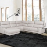4 Piece LHF Chaise Power Recliner Corner Group In Leather - Monza
