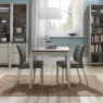 80cm Extending Dining Table In Grey Washed Oak With Soft Grey Finish - Bremen