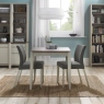 Fabric Washed Grey Finish Dining Chair In Titanium - Bremen