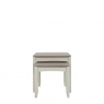 Nest Of Lamp Tables In Grey Washed Oak With Soft Grey Finish - Bremen