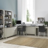 Corner Desk In Grey Washed Oak With Soft Grey Finish - Bremen