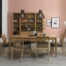 80cm Extending Dining Table With Oak Finish - Bremen