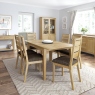 150cm Small Extending Dining Table With 4 Ladder Back Dining Chairs - Kenwood