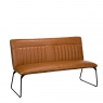 Faux Leather Bench - Copper
