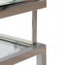 Coffee Table In Clear Glass & Silver Stainless Steel - Grant