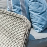 Square Royal Corner Bench Set with Ice Bucket - Light Grey Rattan - Oyster Bay